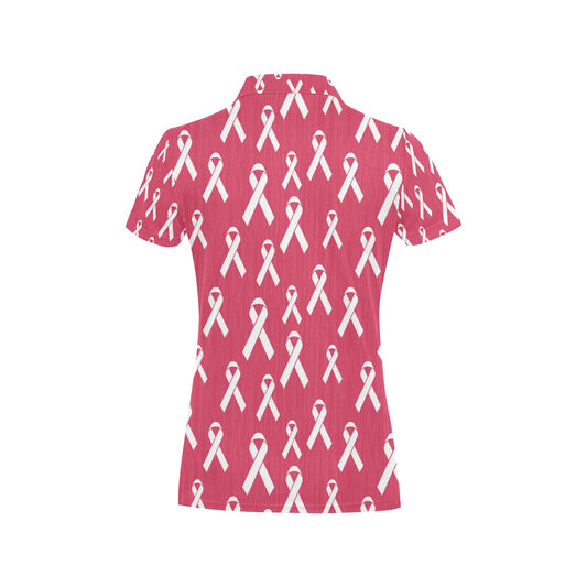 Breast Cancer Awareness Symbol Women's Polo Shirt