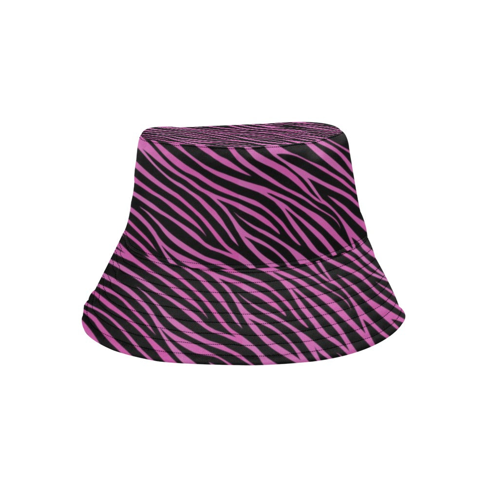 Zebra Pink Print Design LKS304 Unisex Bucket Hat