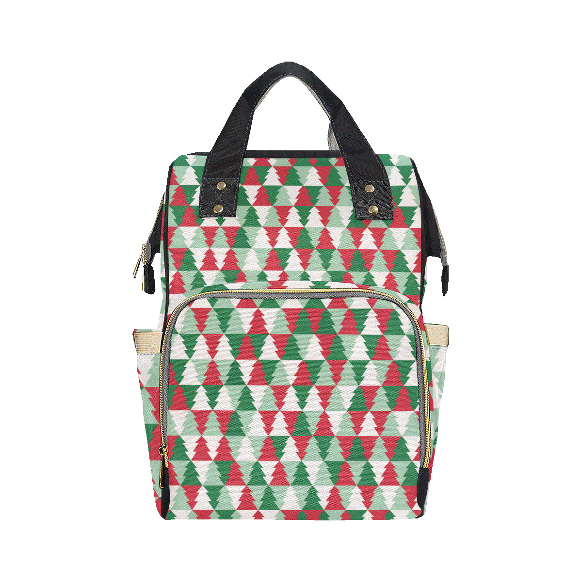 Christmas Tree Pattern Print Design 01 Diaper Bag Backpack