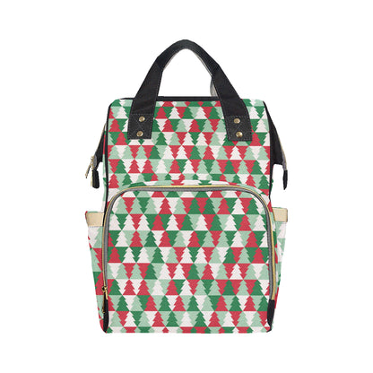 Christmas Tree Pattern Print Design 01 Diaper Bag Backpack