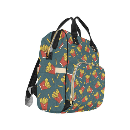 French Fried Pattern Print Design 04 Diaper Bag Backpack