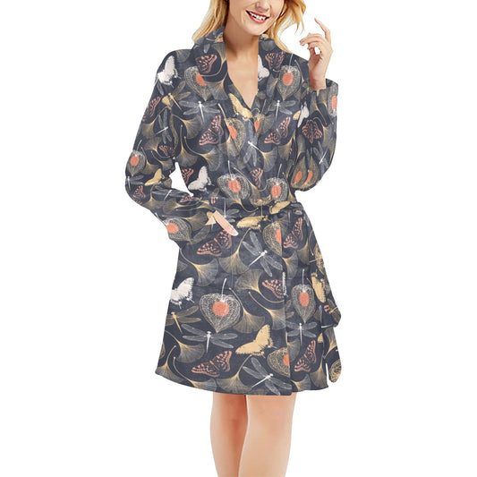 Dragonfly Print Design LKS404 Women's Fleece Robe