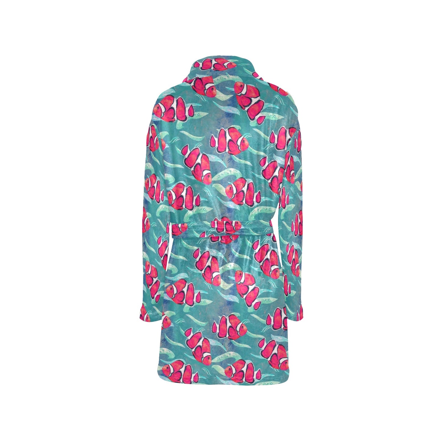 Clownfish Pattern Print Design 02 Women's Fleece Robe