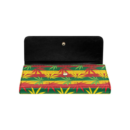 Rasta Pattern Print Design A03 Women's Trifold Wallet