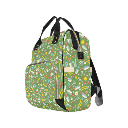 Gardening Pattern Print Design G06 Diaper Bag Backpack