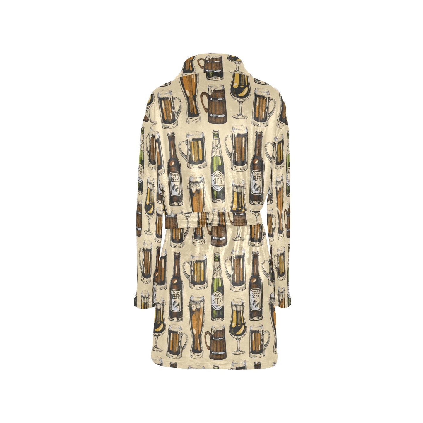 Beer Pattern Print Design 04 Women's Fleece Robe