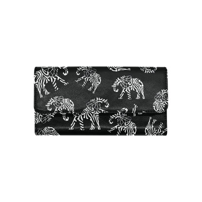 Elephant Tribal Women's Trifold Wallet