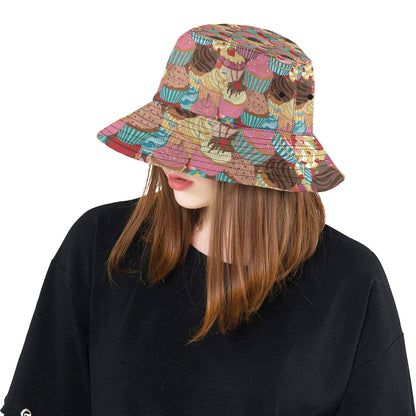 Cupcake Pattern Print Design CP01 Unisex Bucket Hat
