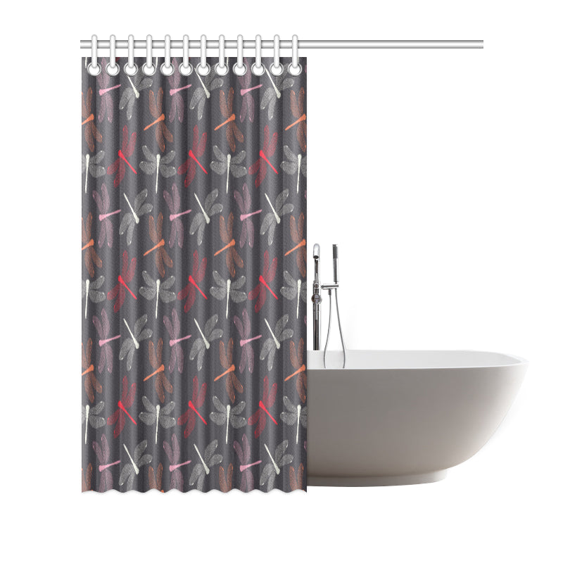 Dragonfly Pattern Print Design 01 Shower Curtain