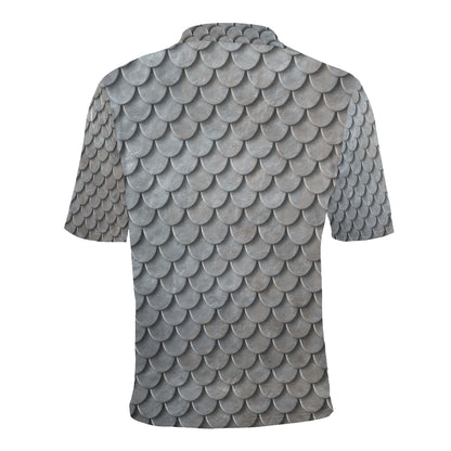 Armor Scales Pattern Print Design 03 Men Polo Shirt