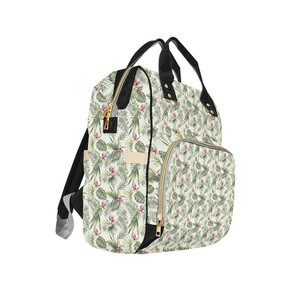 Bird Of Paradise Pattern Print Design 04 Diaper Bag Backpack
