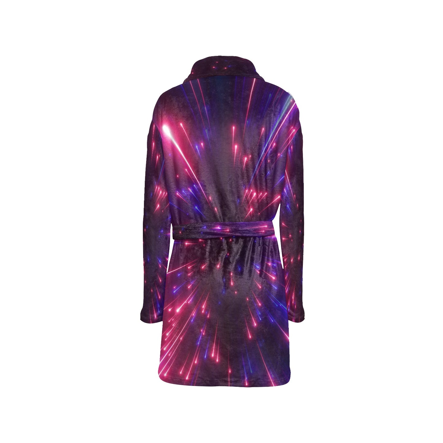 Celestial Purple Blue Neon Speed Light Women's Fleece Robe