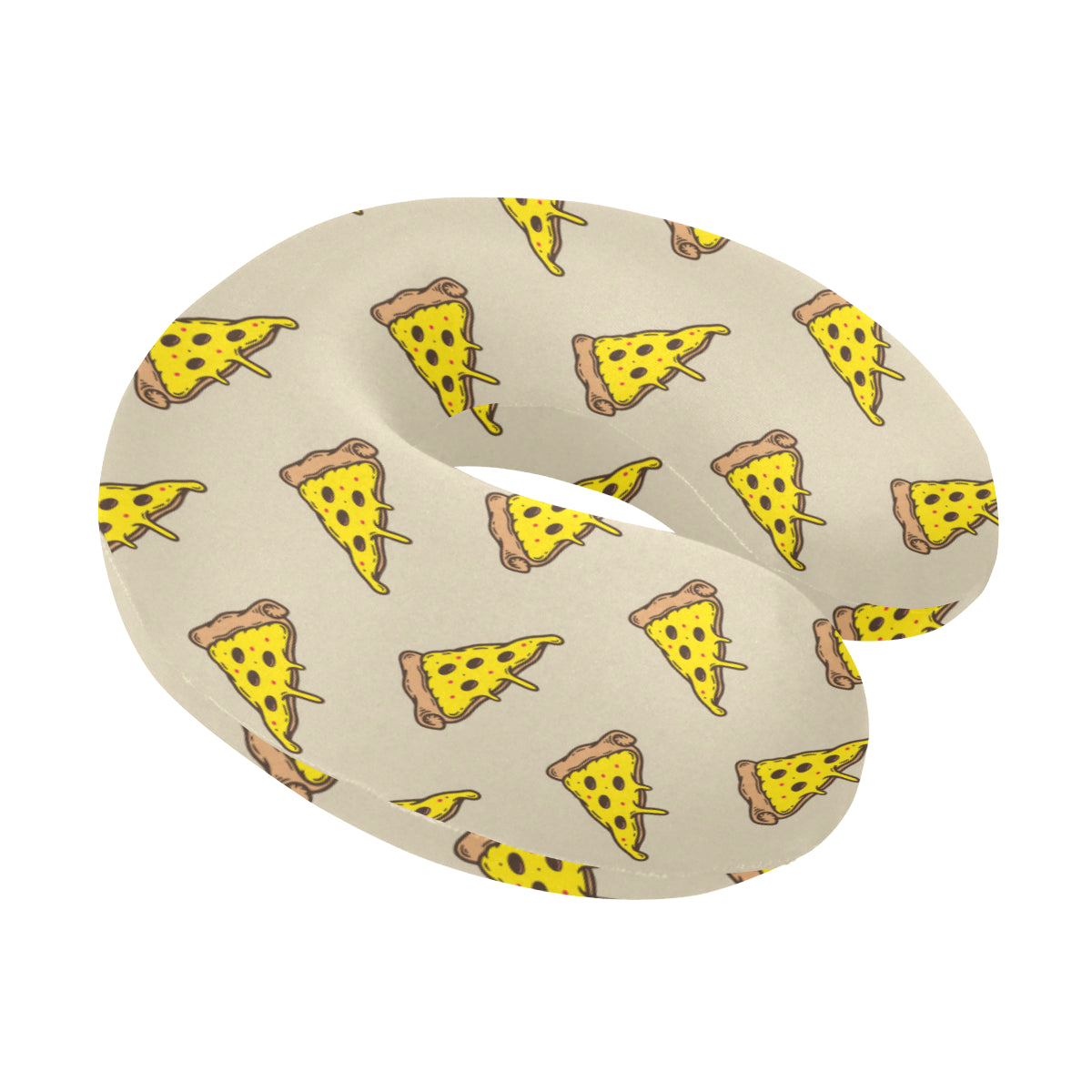 Pizza Pattern Print Design A04 U-Shaped Travel Neck Pillow