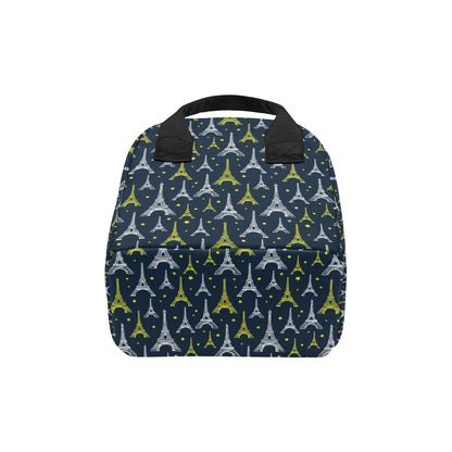 Eiffel Tower Star Print Insulated Lunch Bag