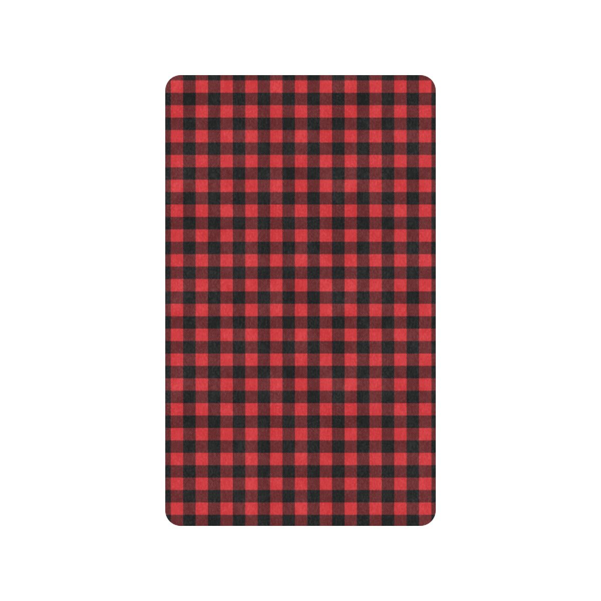 Red Black Buffalo Tartan Plaid Pattern Rubber Doormat