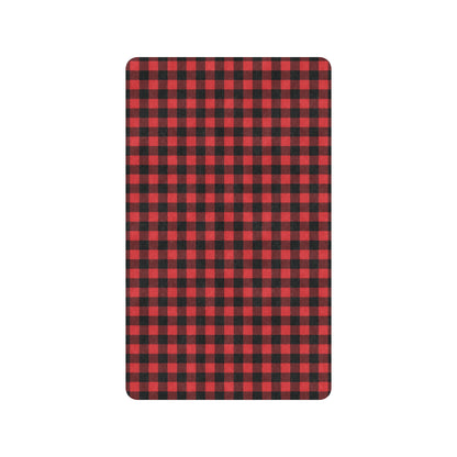 Red Black Buffalo Tartan Plaid Pattern Rubber Doormat