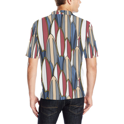 Surf board Pattern Men Polo Shirt