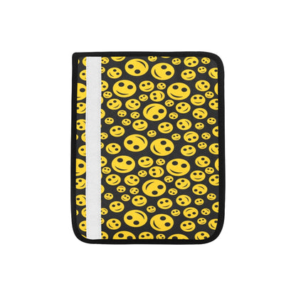 Smiley Face Emoji Print Design LKS304 Car Seat Belt Cover