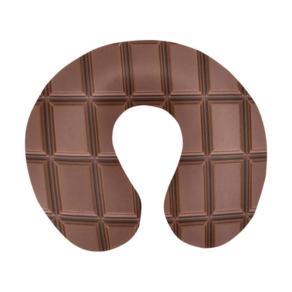 Chocolate Pattern Print Design 03 U-Shaped Travel Neck Pillow