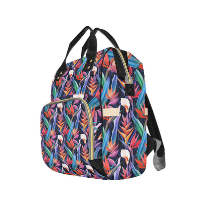 Tropical Flower Pattern Print Design TF023 Diaper Bag Backpack
