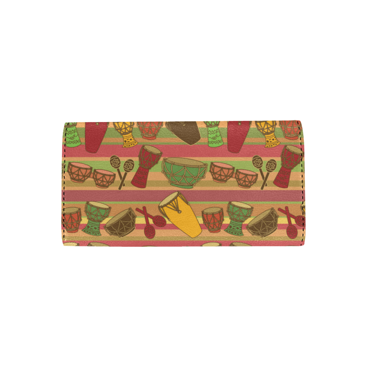 Percussion Pattern Print Design 01 Women's Trifold Wallet