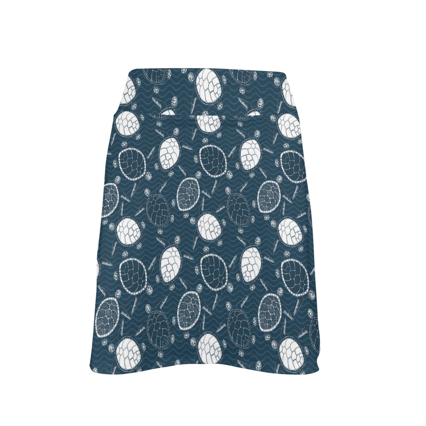 Sea Turtle Print Design LKS3015 17" Golf & Pickleball Skort with Pockets