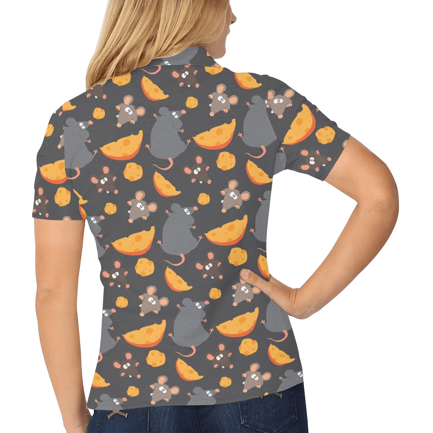 Rat Pattern Print Design 04 Women's Polo Shirt