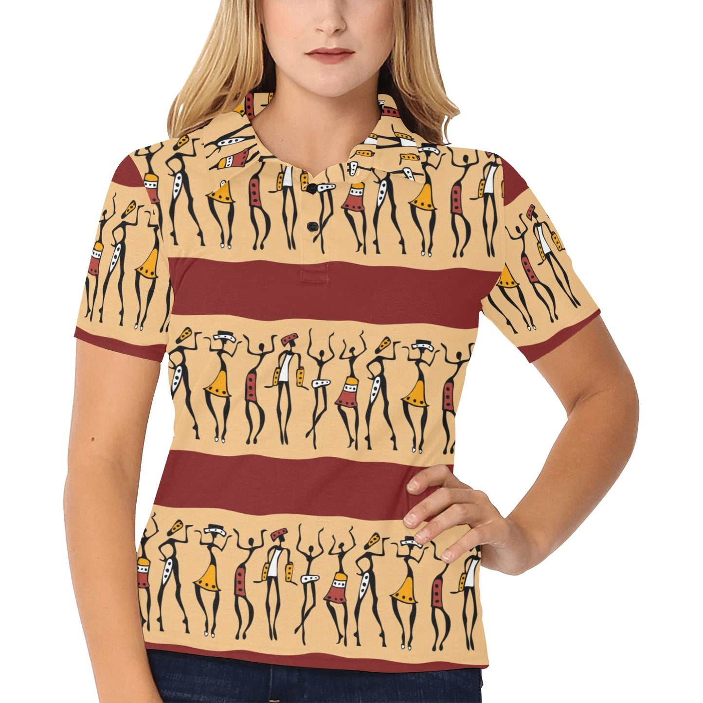 African People Women's Polo Shirt