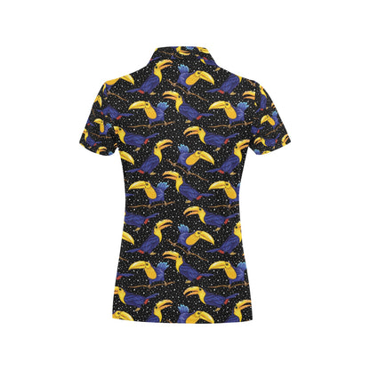 Toucan Print Design LKS307 Women's Polo Shirt