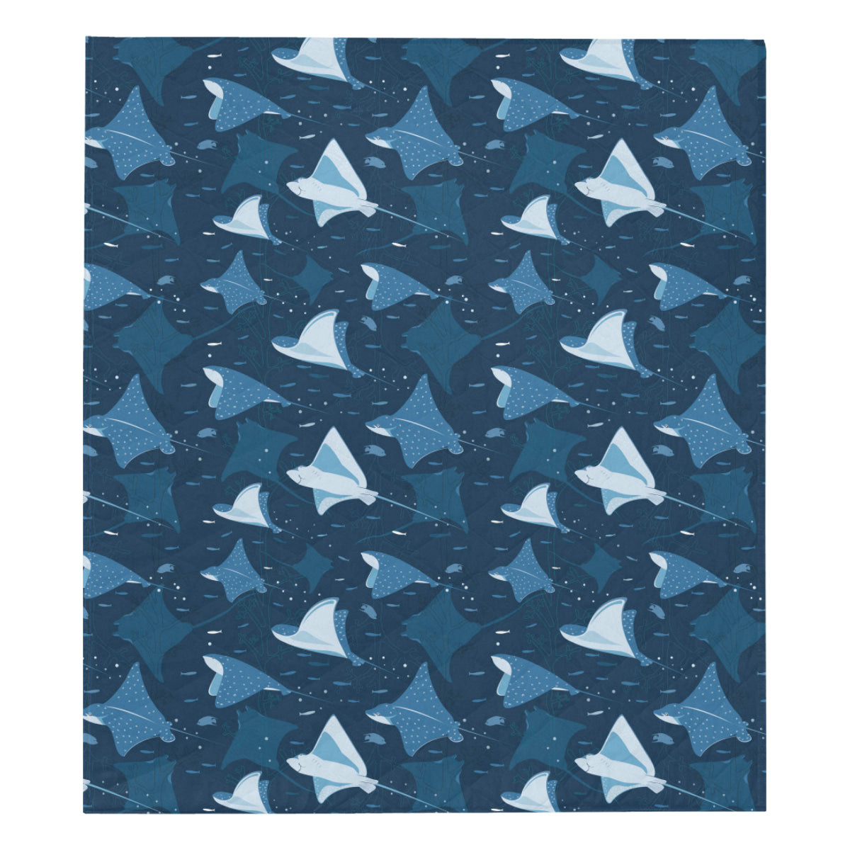 Manta Ray Pattern Print Design 02 Premium Quilt