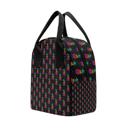 Pineapple Rainbow Dot Print Insulated Lunch Bag
