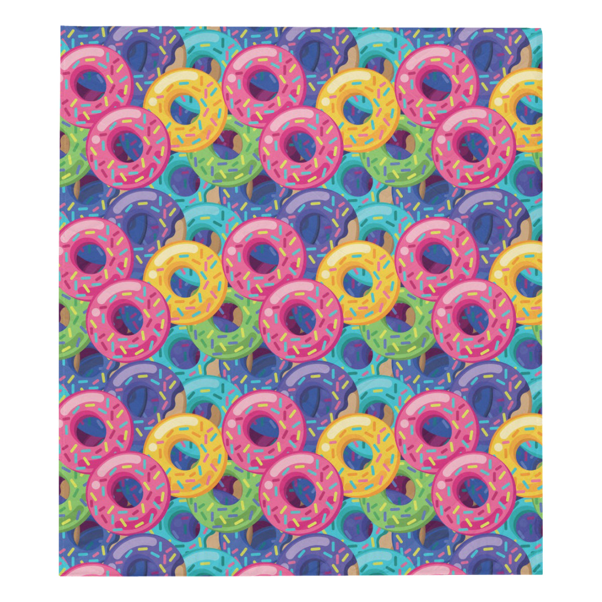 Donut Pattern Print Design DN010 Premium Quilt