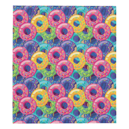 Donut Pattern Print Design DN010 Premium Quilt