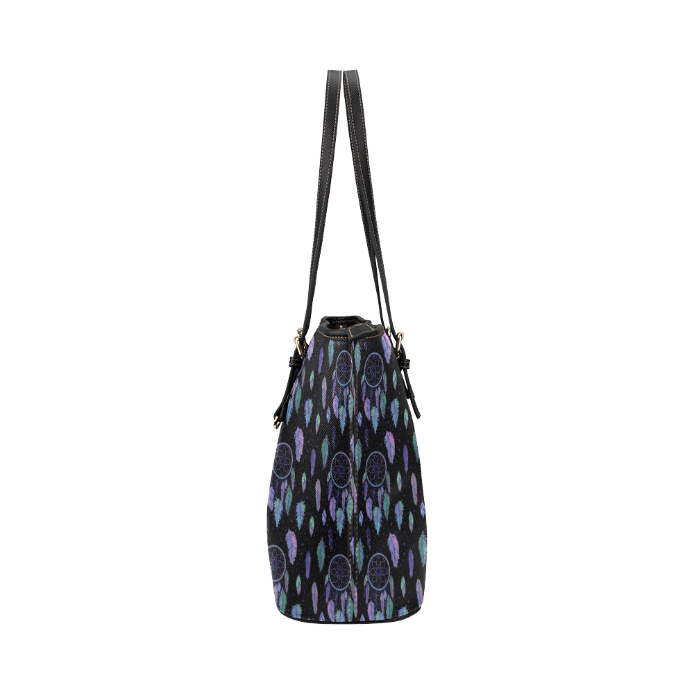 Dream Catcher Tribal Design Leather Tote Bag
