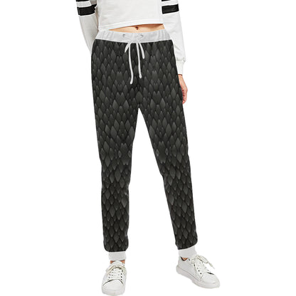 Snake Skin Black Print Unisex Sweatpants