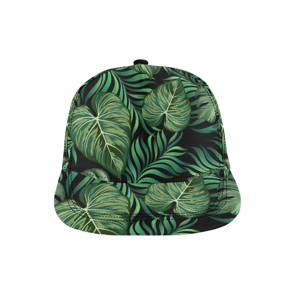 Green Fresh Tropical Palm Leaves Snapback Cap