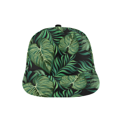 Green Fresh Tropical Palm Leaves Snapback Cap
