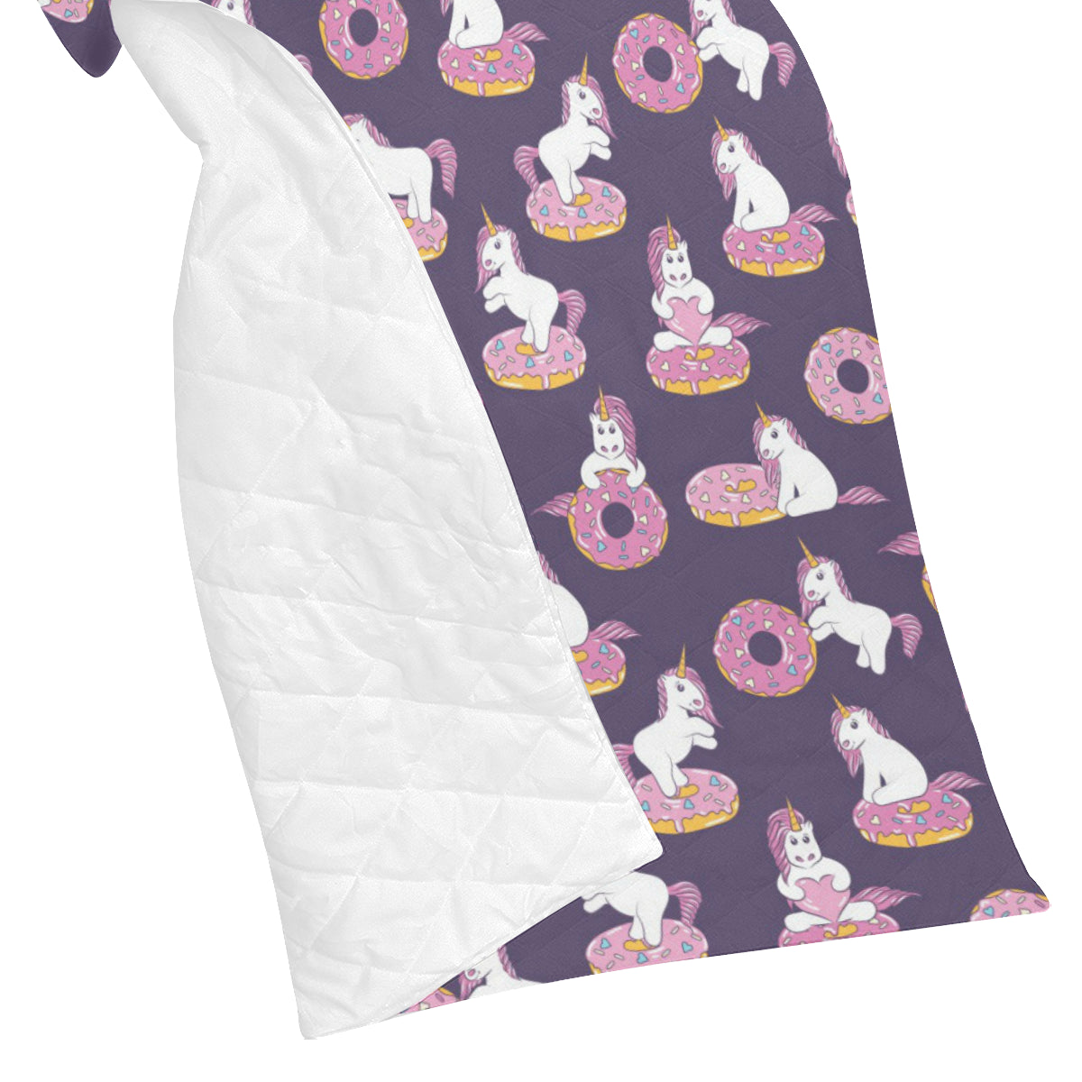 Donut Unicorn Pattern Print Design DN011 Premium Quilt