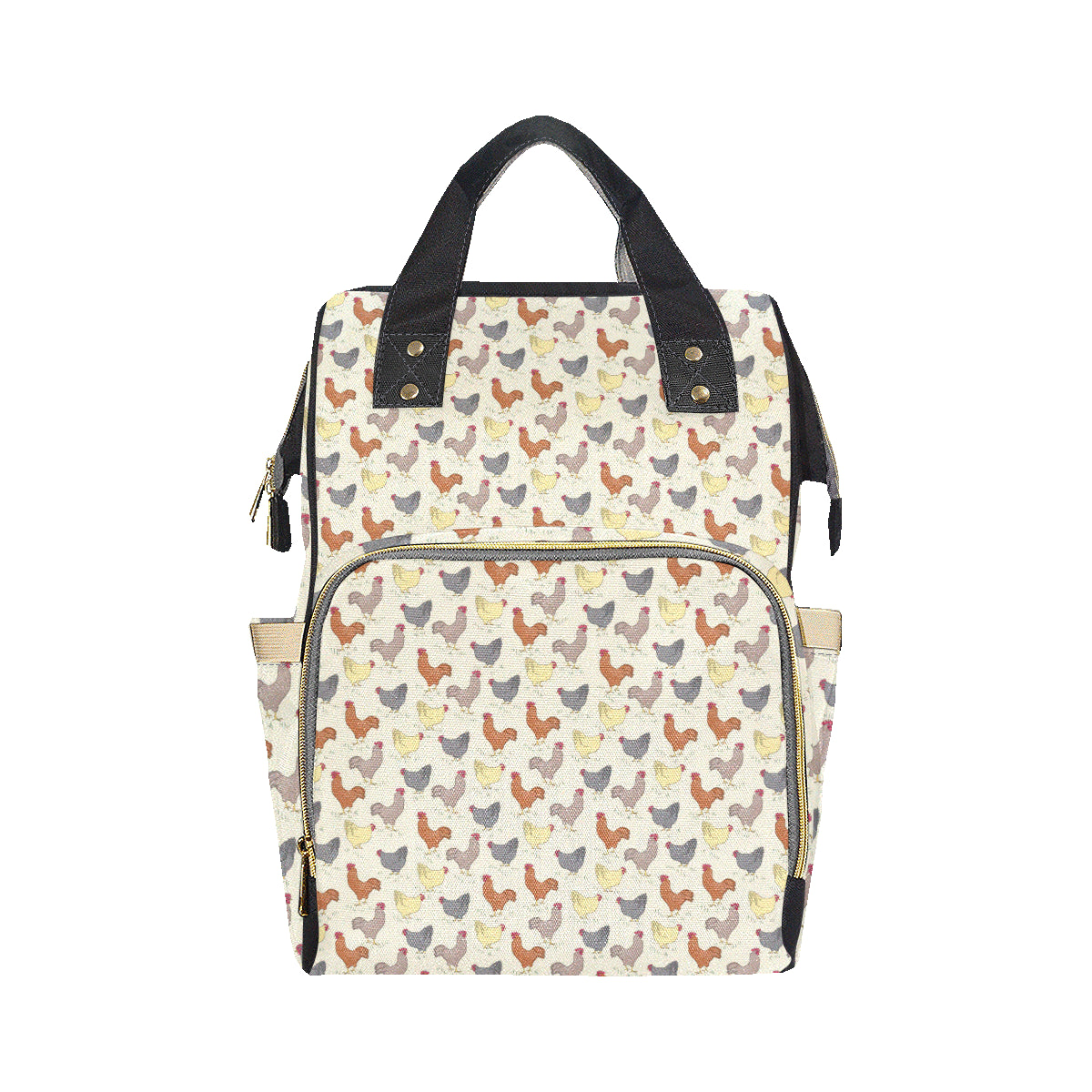 Chicken Pattern Print Design 05 Diaper Bag Backpack