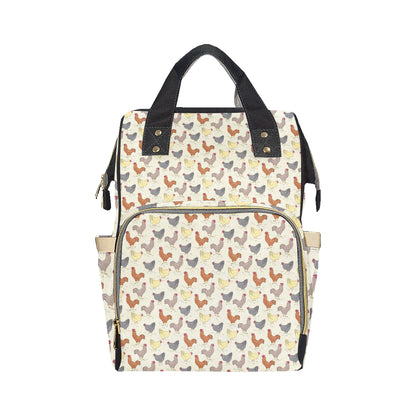 Chicken Pattern Print Design 05 Diaper Bag Backpack