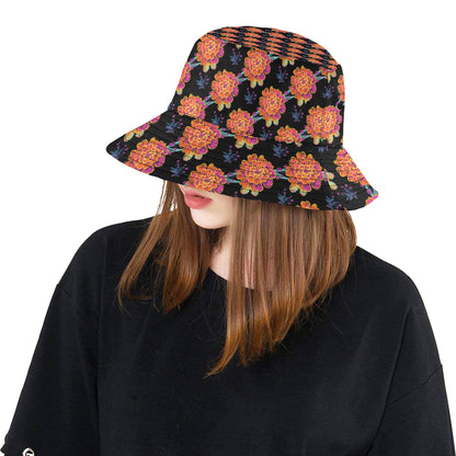 Marigold Pattern Print Design MR04 Unisex Bucket Hat