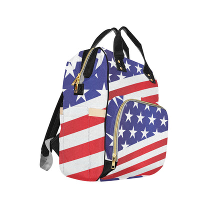 American flag Print Diaper Bag Backpack