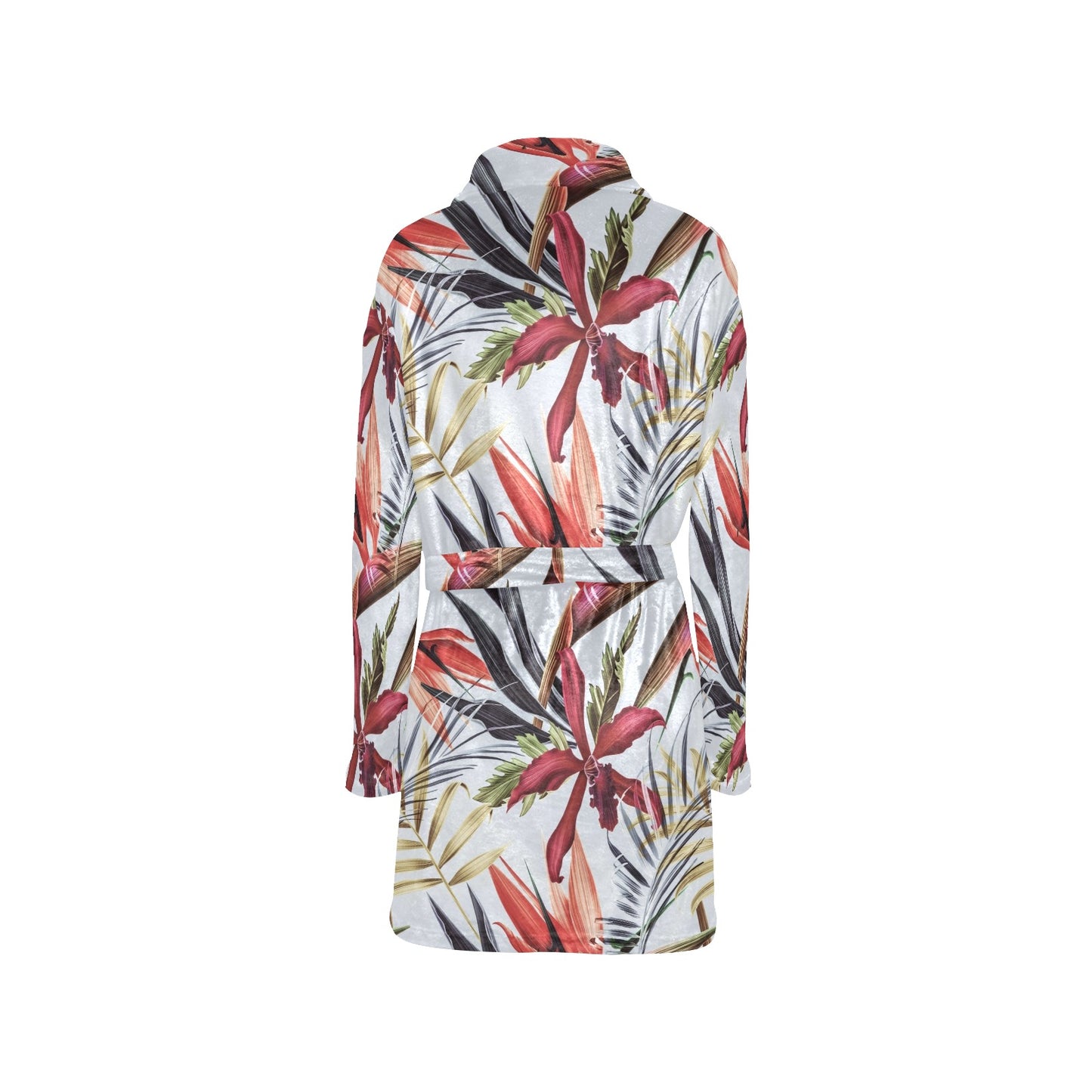 Tropical Flower Pattern Print Design TF021 Women's Fleece Robe