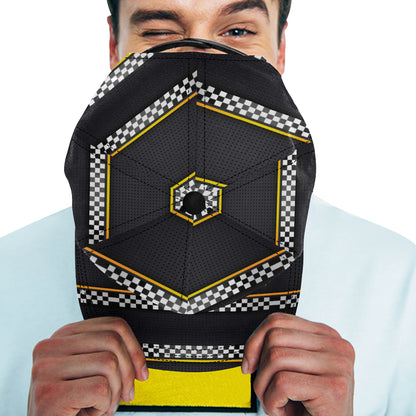 Checkered Flag Yellow Line Style Snapback Cap