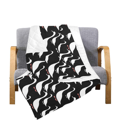 Goose Pattern Print Design 01 Premium Quilt