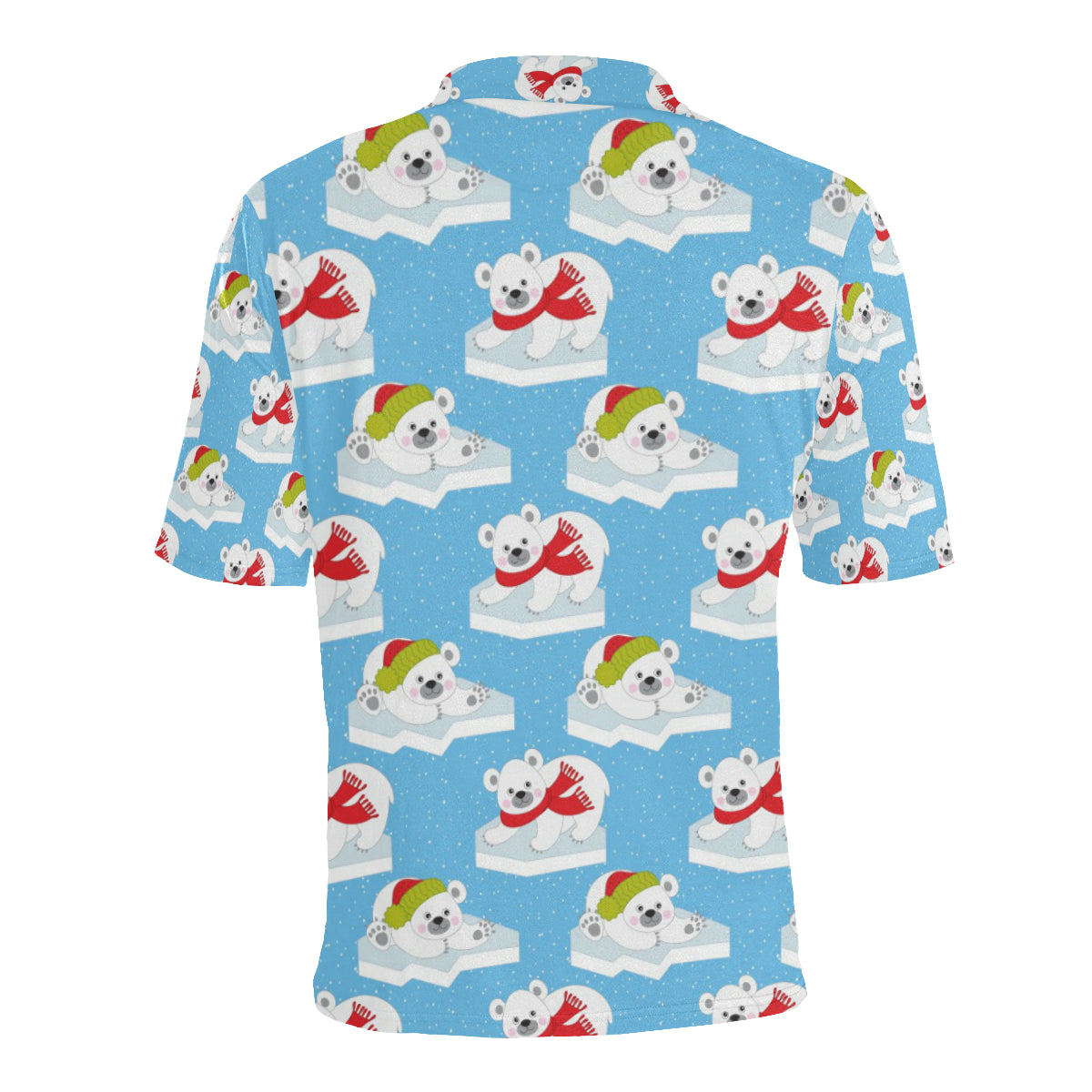 Polar Bear Pattern Print Design PB06 Men Polo Shirt