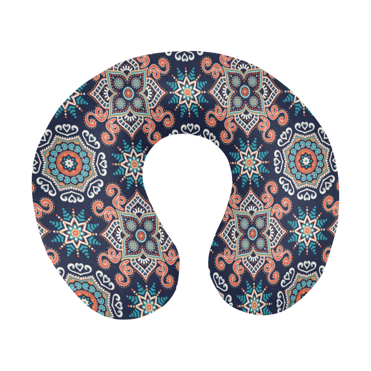 Bohemian Pattern Print Design 02 U-Shaped Travel Neck Pillow