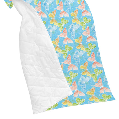 Butterfly Pattern Print Design 05 Premium Quilt