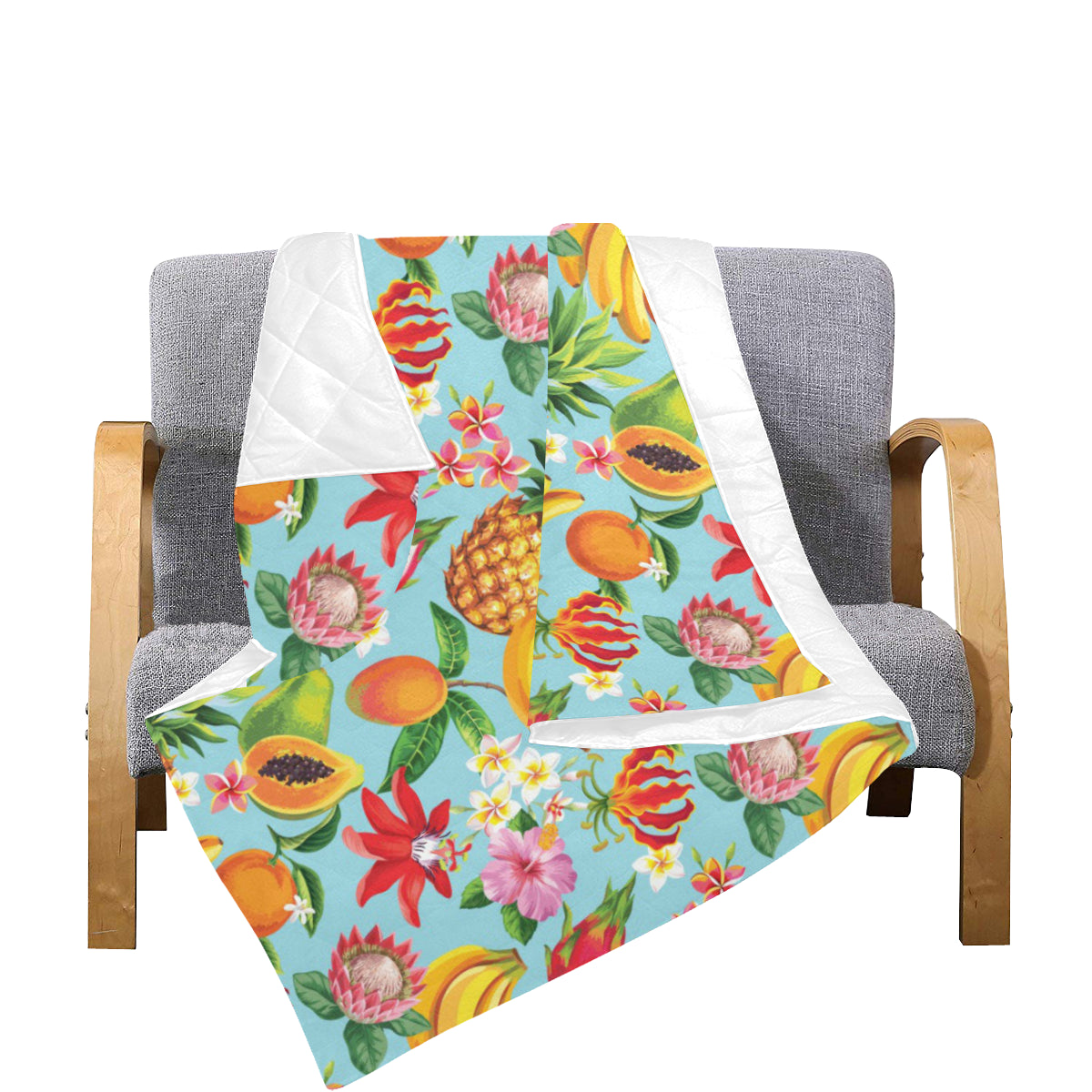 Tropical Fruits Pattern Print Design TF01 Premium Quilt
