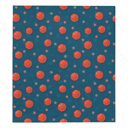 Basketball Pattern Print Design 02 Premium Quilt